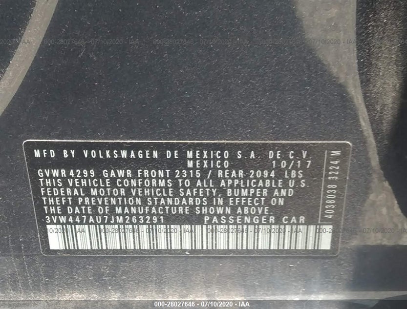 3VW447AU7JM263291