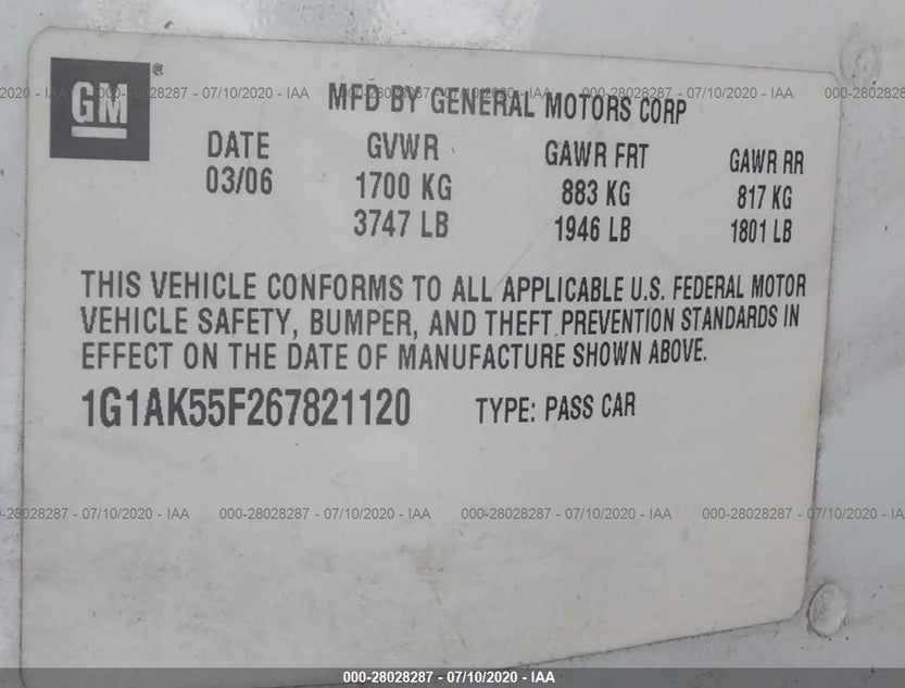 1G1AK55F267821120