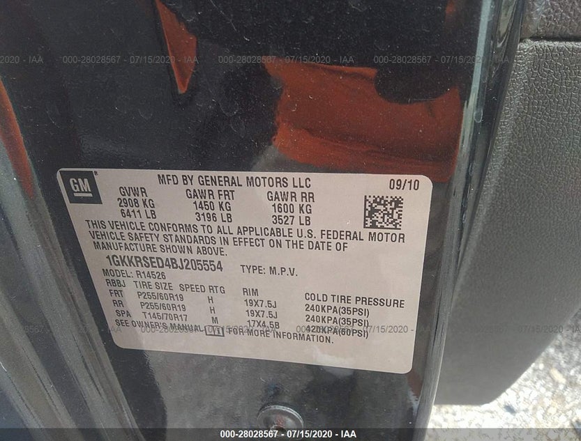 1GKKRSED4BJ205554