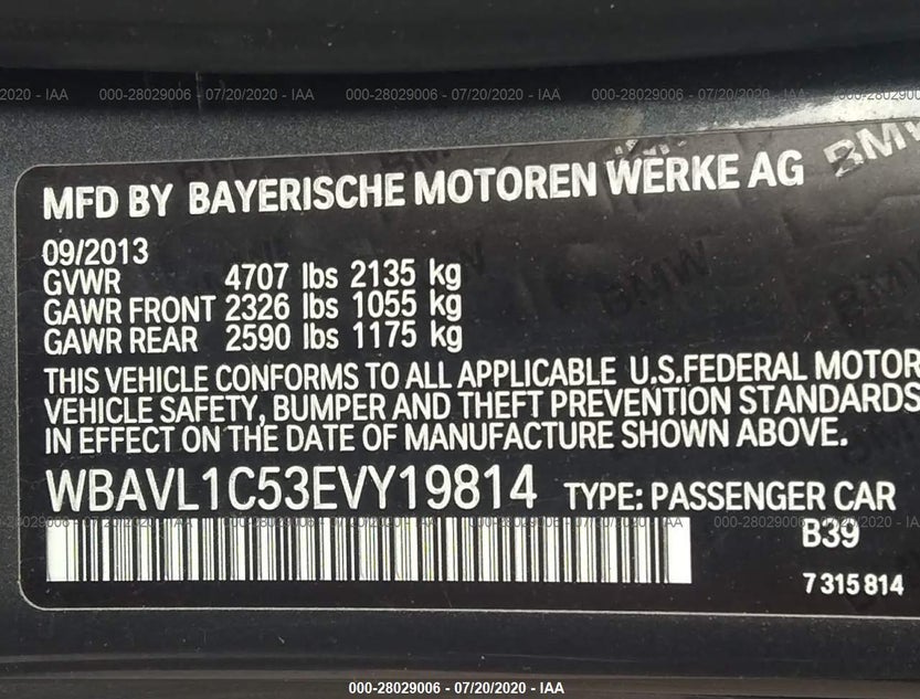 WBAVL1C53EVY19814