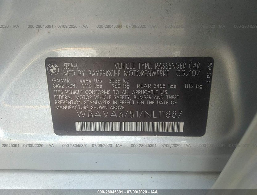 WBAVA37517NL11887