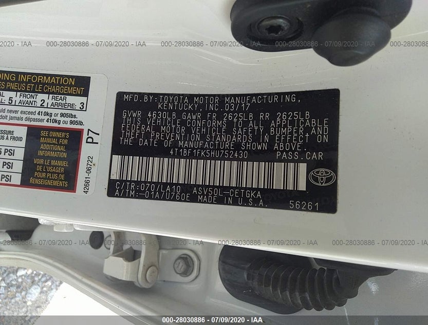 4T1BF1FK5HU752430