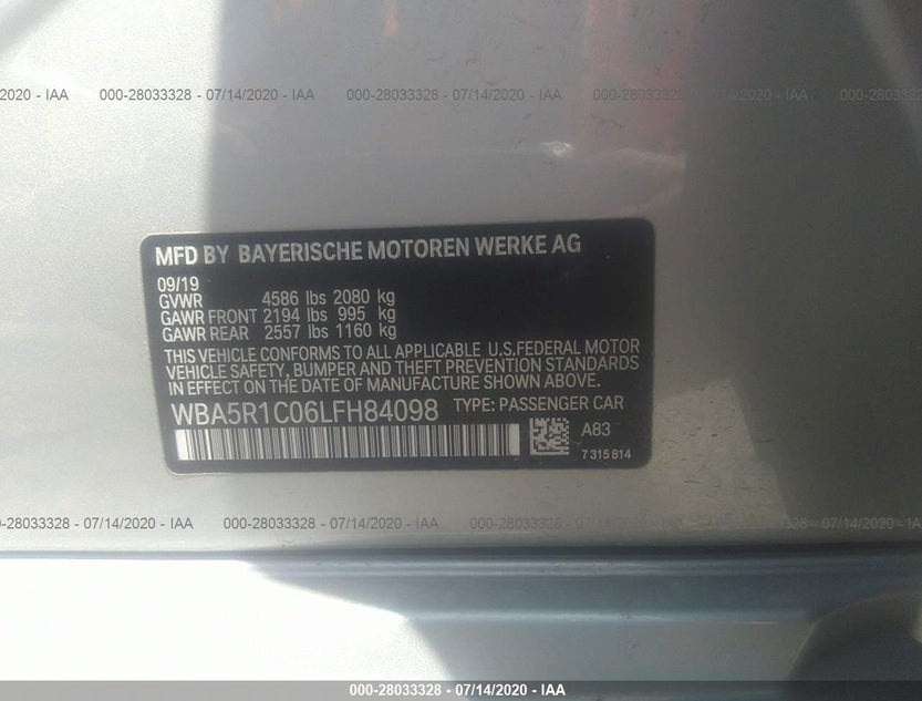 WBA5R1C06LFH84098