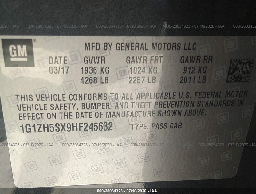 1G1ZH5SX9HF245632