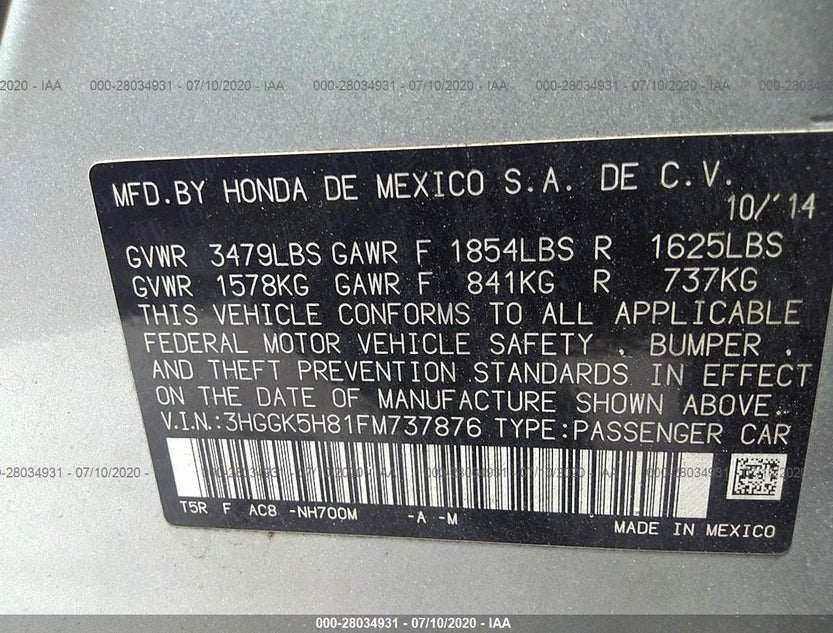 3HGGK5H81FM737876