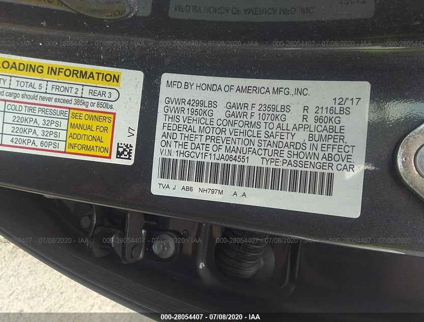 1HGCV1F11JA064551