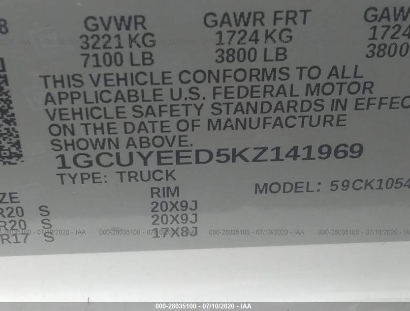 1GCUYEED5KZ141969