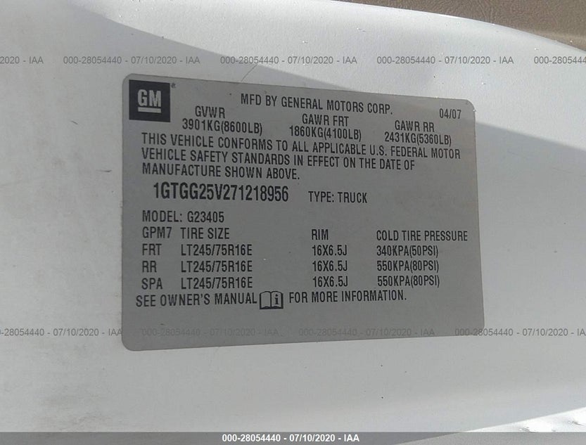 1GTGG25V271218956