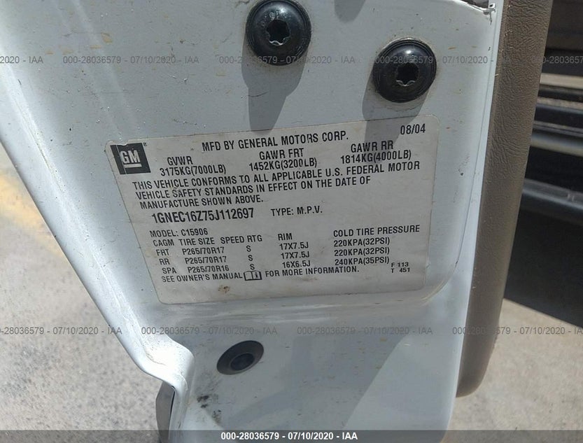 1GNEC16Z75J112697