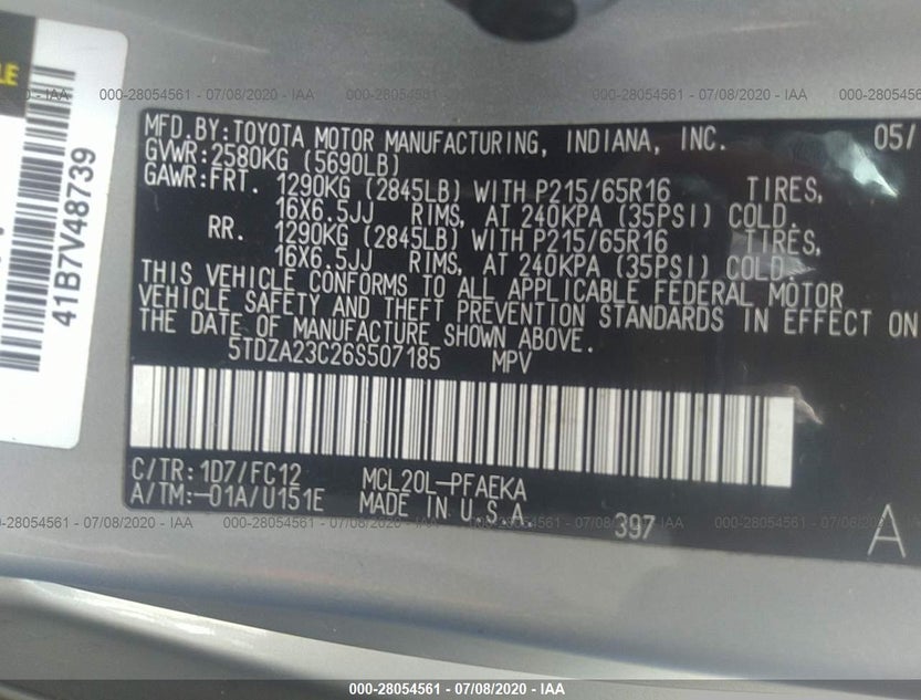 5TDZA23C26S507185