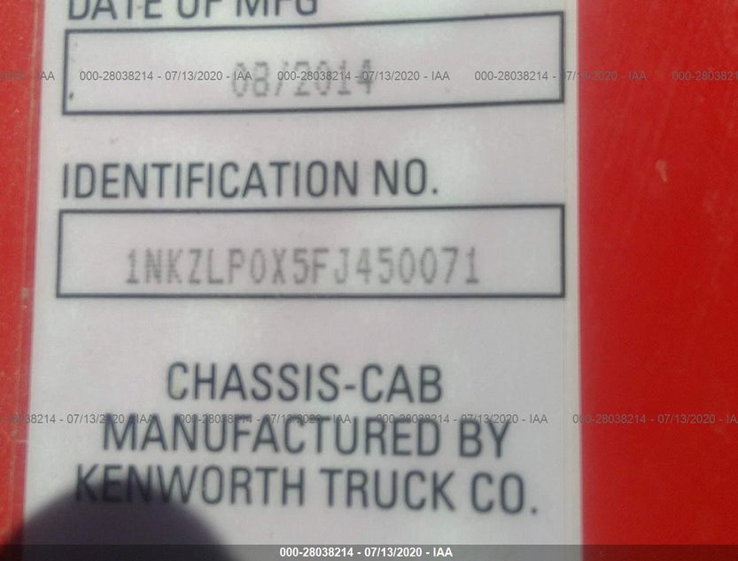 1NKZLP0X5FJ450071