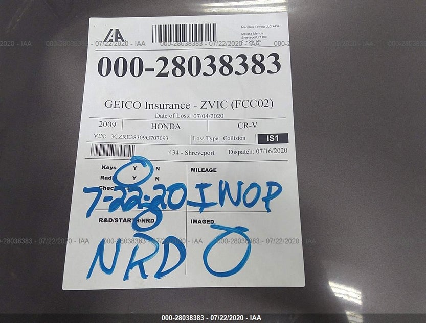 3CZRE38309G707093