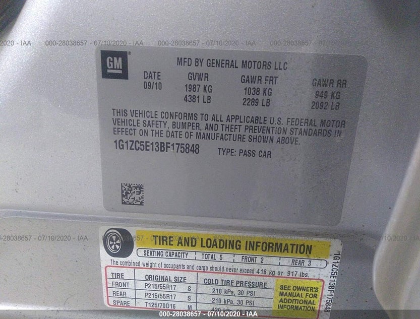 1G1ZC5E13BF175848