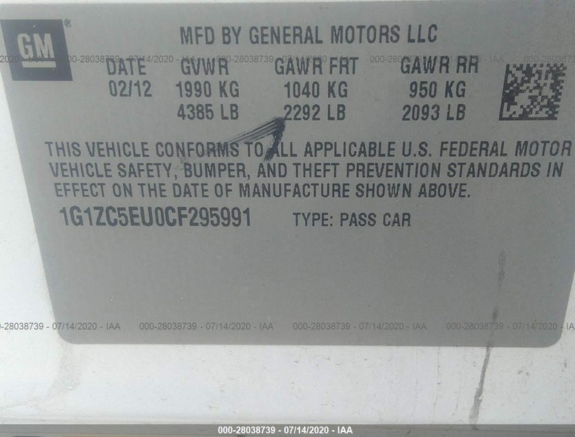 1G1ZC5EU0CF295991