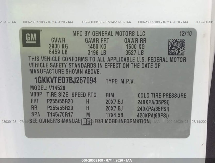 1GKKVTED7BJ267094