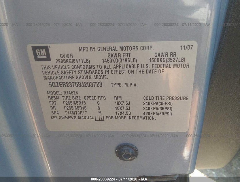 5GZER23768J203723