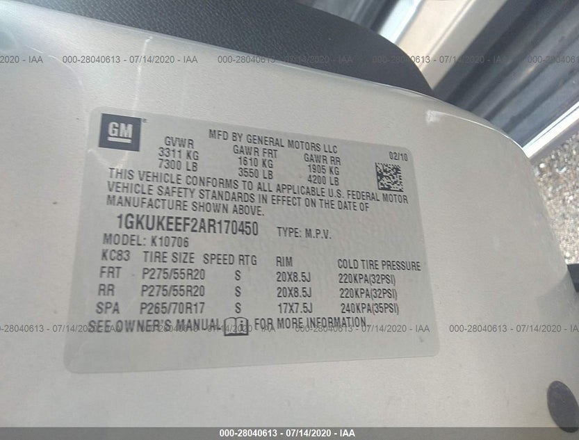 1GKUKEEF2AR170450