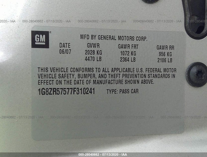 1G8ZR57577F310241