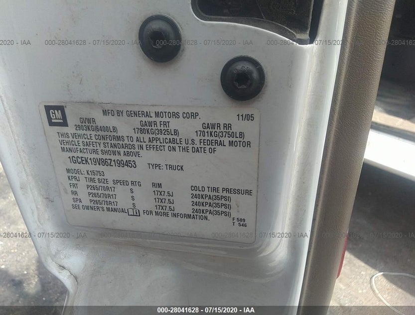 1GCEK19V86Z199453