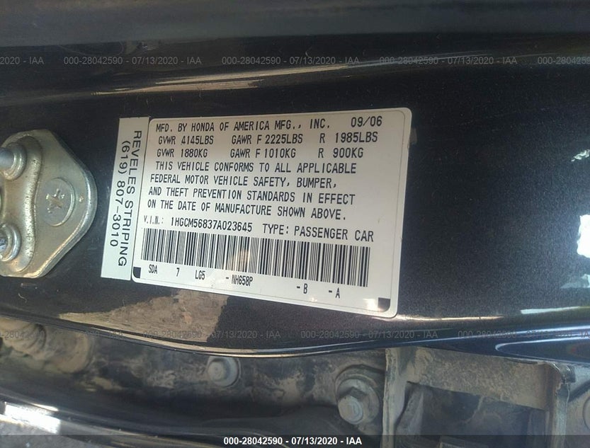 1HGCM56837A023645