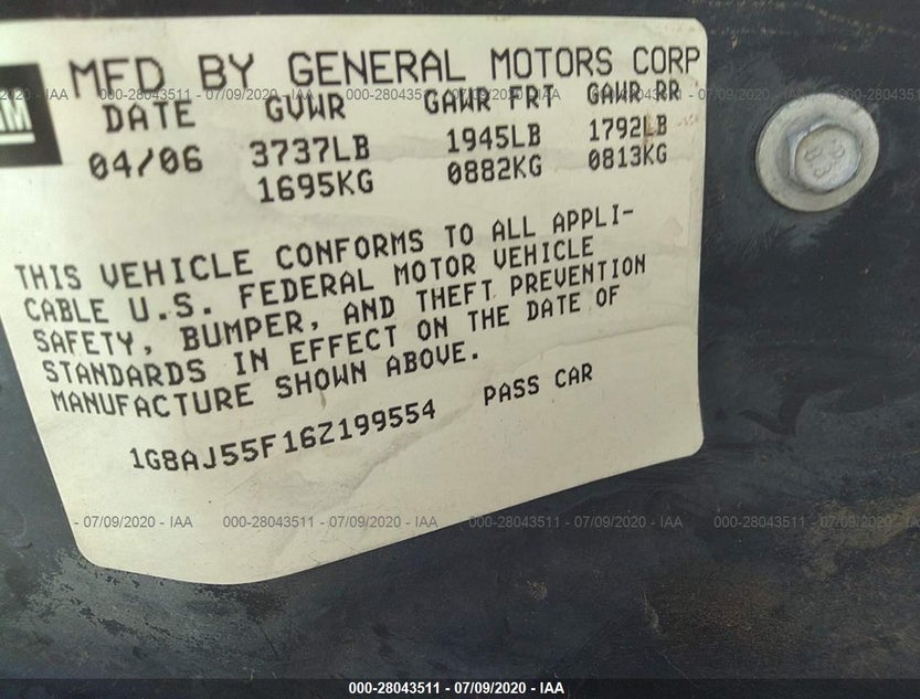 1G8AJ55F16Z199554