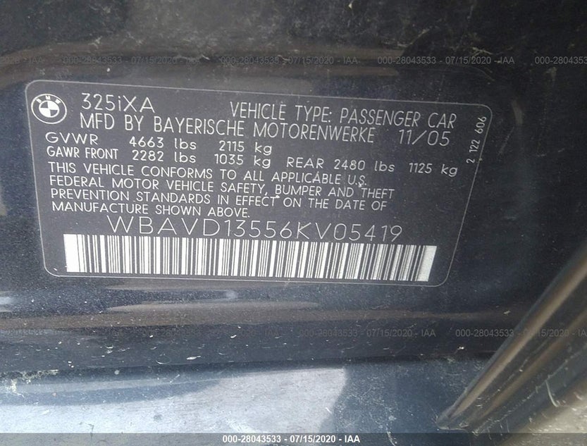 WBAVD13556KV05419