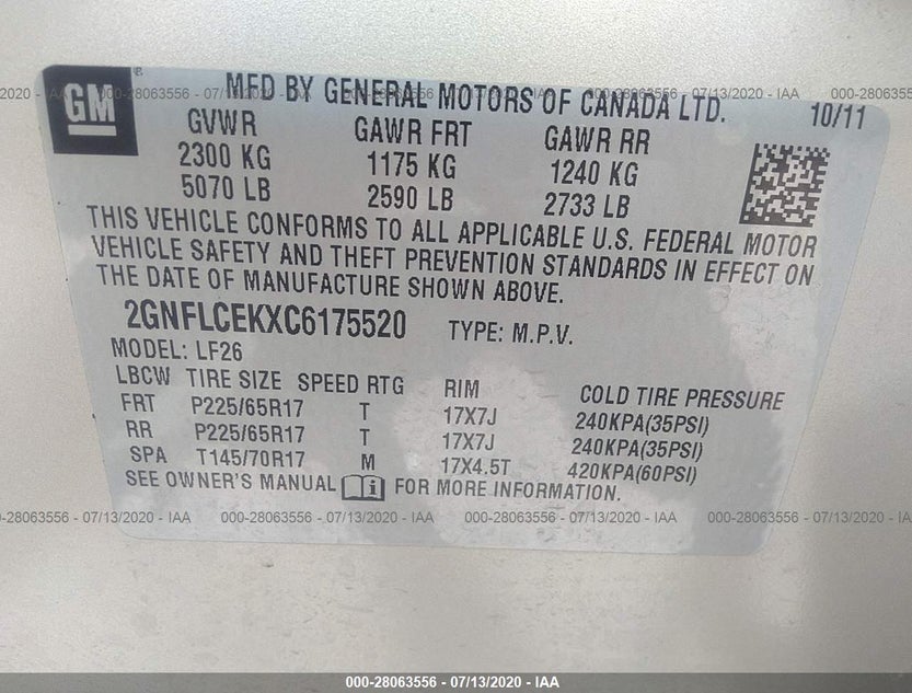 2GNFLCEKXC6175520