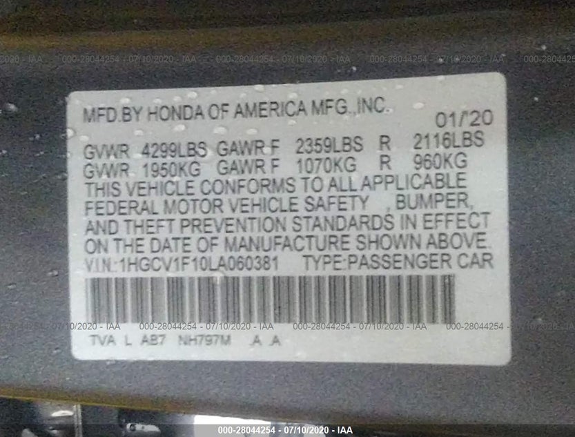 1HGCV1F10LA060381