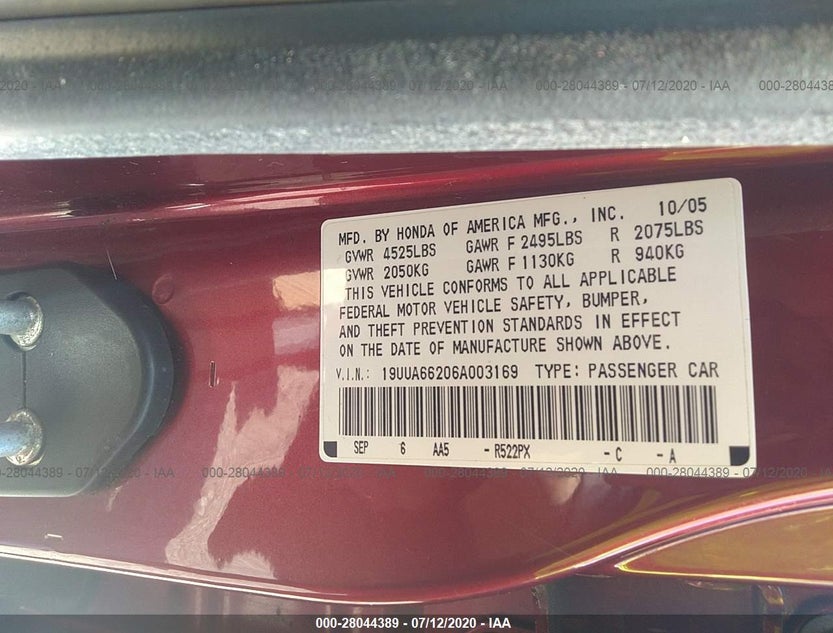19UUA66206A003169