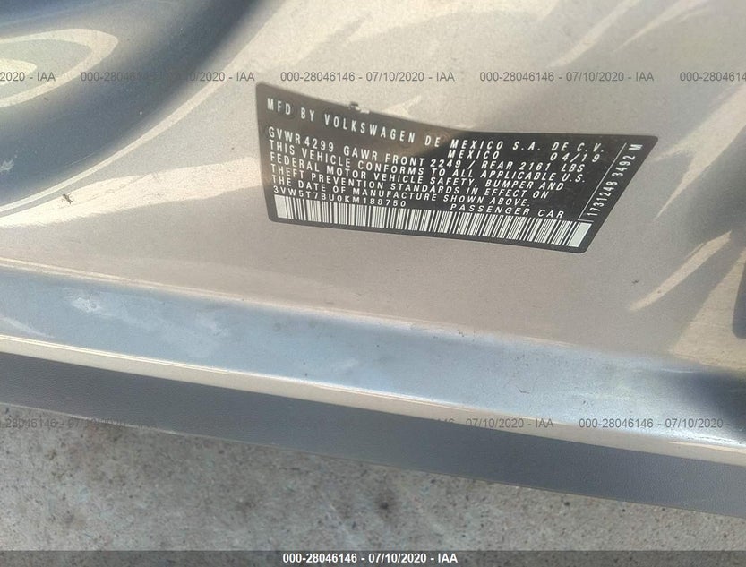 3VW5T7BU0KM188750