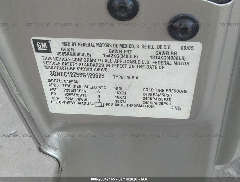 3GNEC12Z56G129605