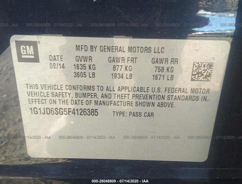 1G1JD6SG5F4126385