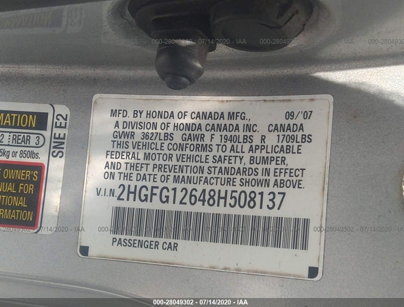 2HGFG12648H508137