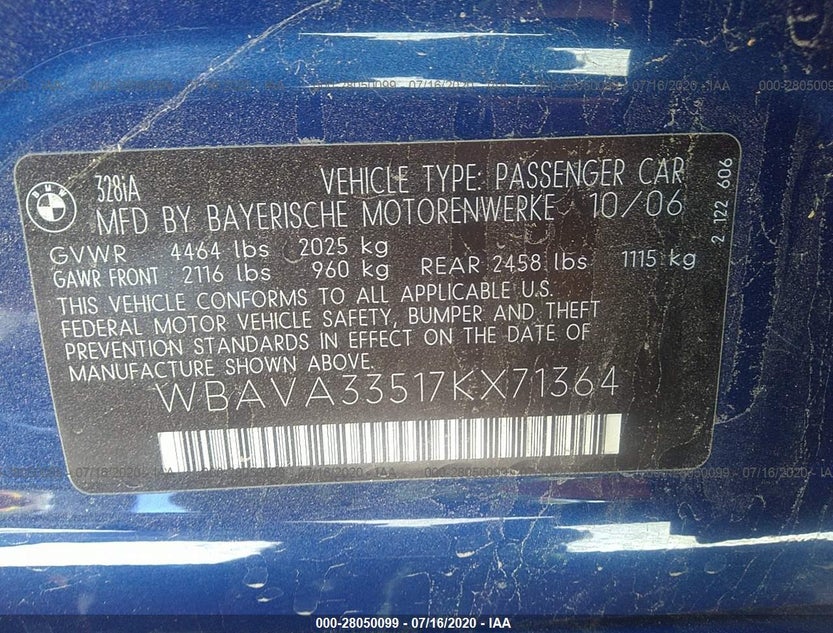 WBAVA33517KX71364