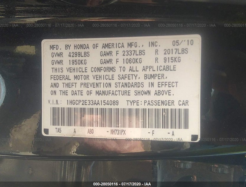 1HGCP2E33AA154089