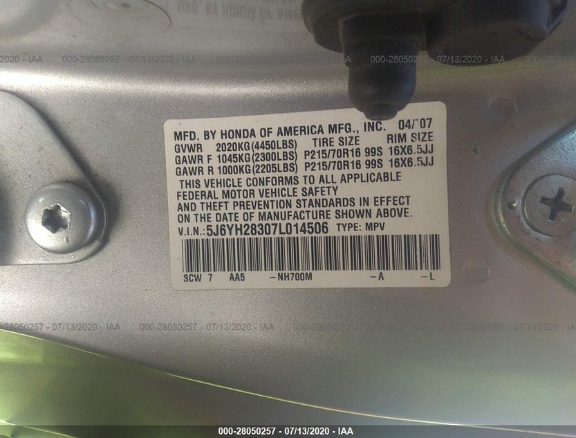 5J6YH28307L014506