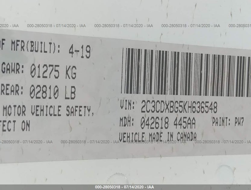 2C3CDXBG5KH636548