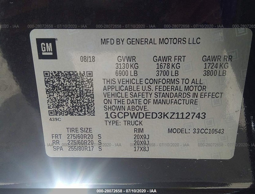 1GCPWDED3KZ112743