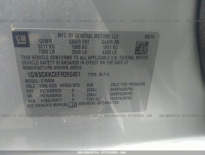 1GNSCKKC6FR260451