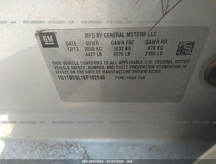 1G11B5SL1EF182646