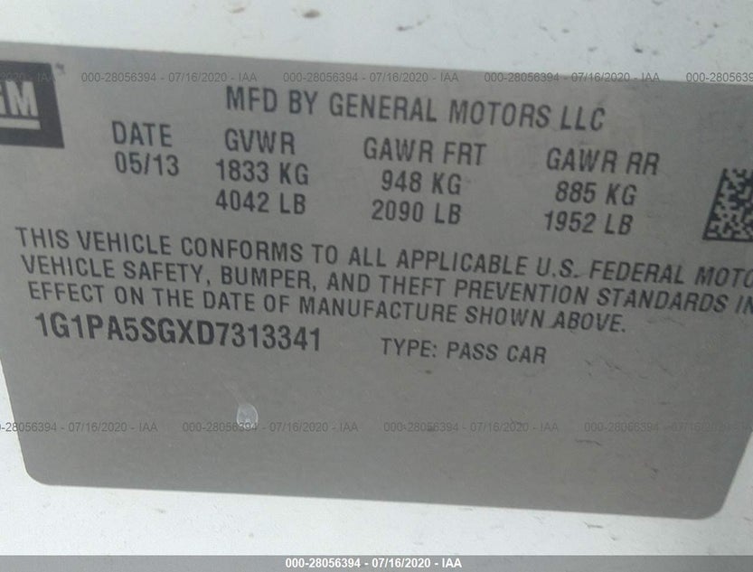 1G1PA5SGXD7313341