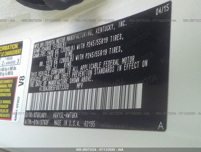 4T3BA3BB5FU073309