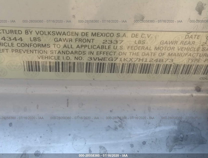 3VWEG71KX7M124873