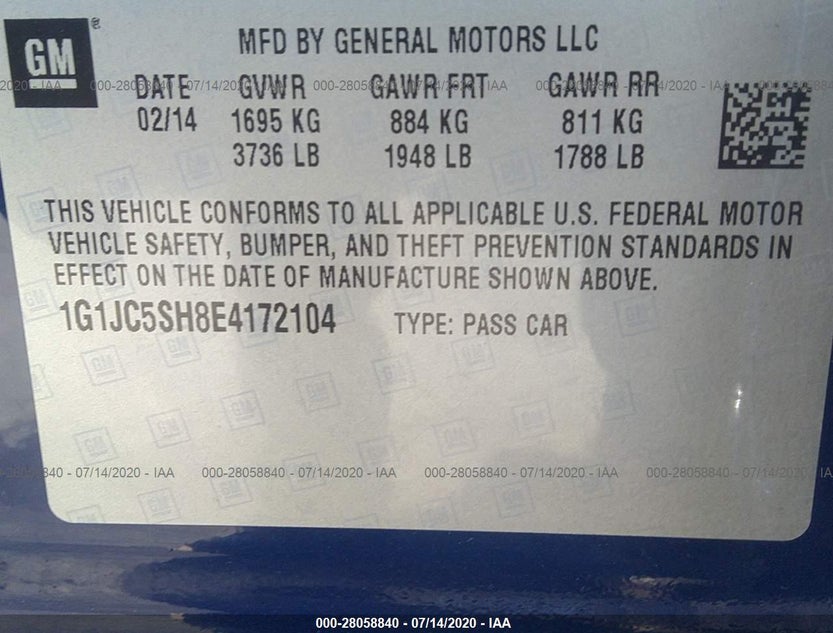 1G1JC5SH8E4172104