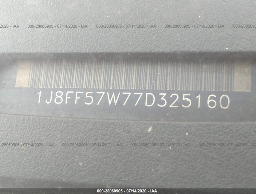 1J8FF57W77D325160