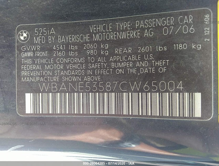 WBANE53587CW65004