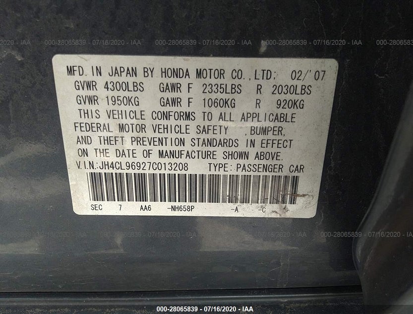 JH4CL96927C013208