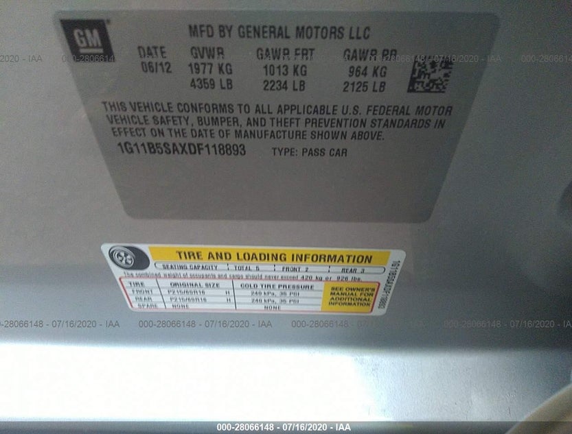 1G11B5SAXDF118893