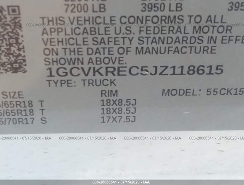 1GCVKREC5JZ118615