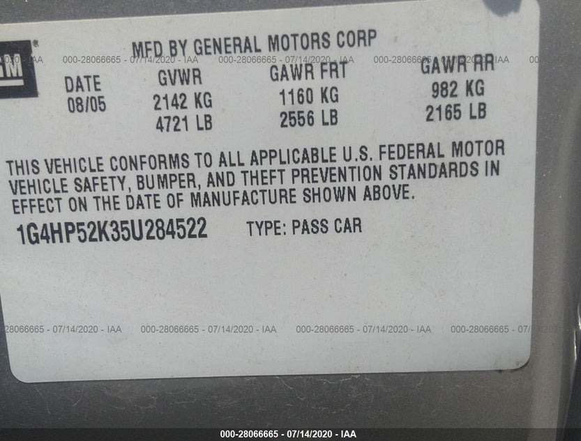 1G4HP52K35U284522